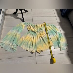 Women's Tie-Dye Off-Shoulder Jumpsuit